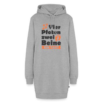 Hundeliebhaber Herrchen - Hoodie-Kleid - Grau meliert - Vorne - AI Model Female 172 light (172cm)