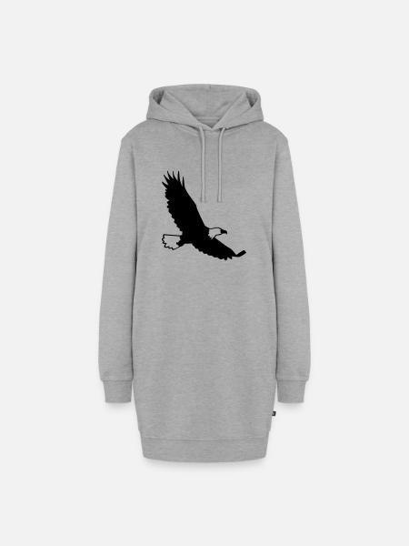 Adler - Hoodie-Kleid - Grau meliert