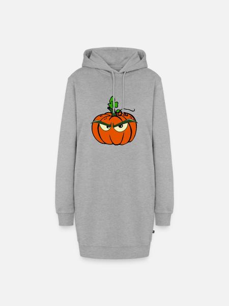 Lustige Tomate, cooles böses Tomaten T-Shirt - Hoodie-Kleid - Grau meliert
