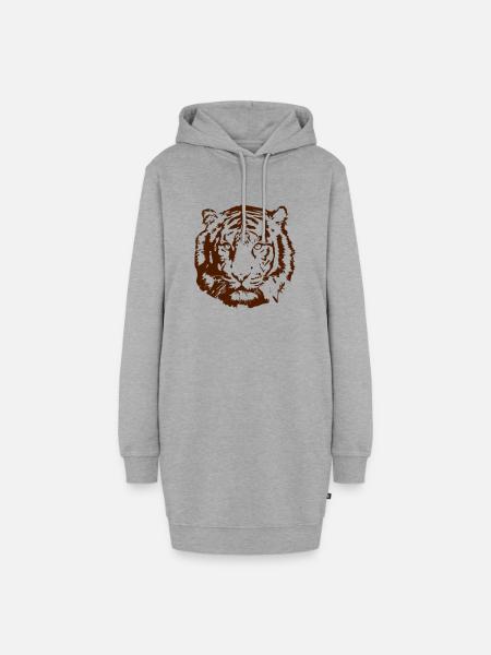 tiger - Hoodie-Kleid - Grau meliert