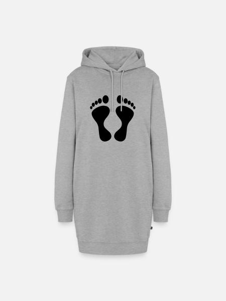 füsse - Hoodie-Kleid - Grau meliert