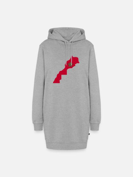 Marokko-Morocco - Hoodie-Kleid - Grau meliert