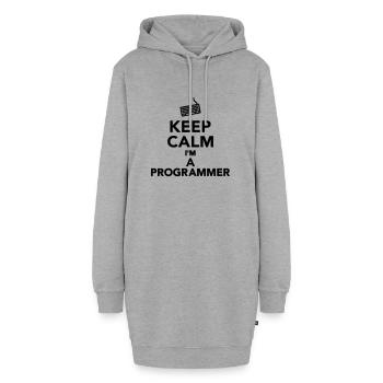 Programmierer - Hoodie-Kleid - Grau meliert - Vorne - AI Model Female 172 light (172cm)