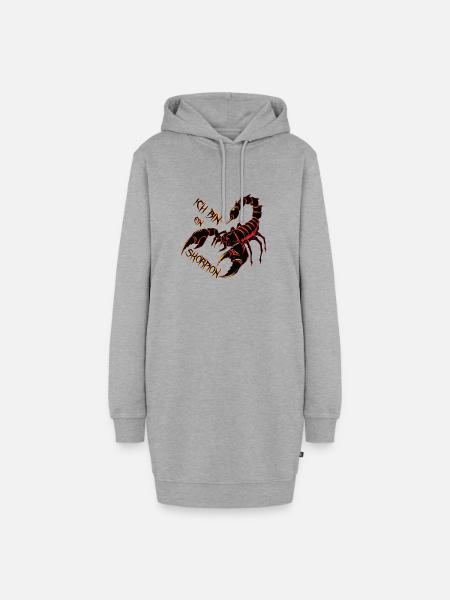 Skorpion Sternzeichen @ Markus - Hoodie-Kleid - Grau meliert