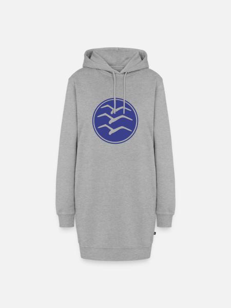 segelflug-abzeichen - Hoodie-Kleid - Grau meliert
