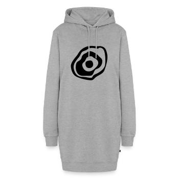 Ziel Ziel ziel objetivo16 obiettivo1 - Hoodie-Kleid - Grau meliert - Vorne - AI Model Female 172 light (172cm)