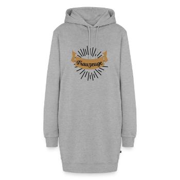 trauzeuge - Hoodie-Kleid - Grau meliert - Vorne - AI Model Female 172 light (172cm)