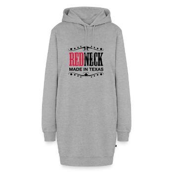 Redneck - Made in Texas - Hoodie-Kleid - Grau meliert - Vorne - AI Model Female 172 light (172cm)