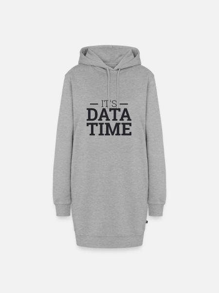 "Its Data Time" | Data Scientist - Hoodie-Kleid - Grau meliert