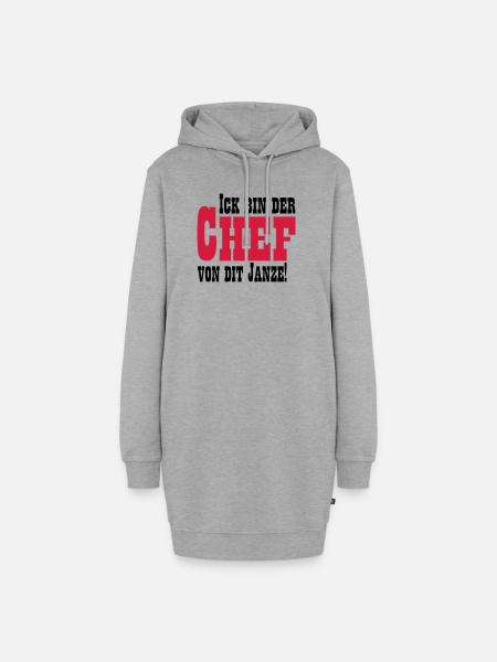 Chef von dit janze - Hoodie-Kleid - Grau meliert