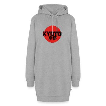 Kyoto - Hoodie-Kleid - Grau meliert - Vorne - AI Model Female 172 light (172cm)