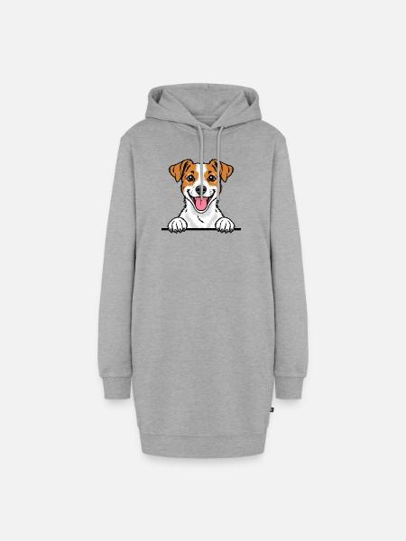 Jacky Terrier - Hoodie-Kleid - Grau meliert