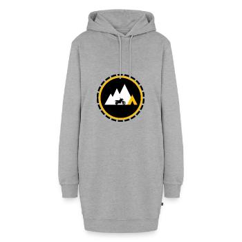 Enduro Fun - Hoodie-Kleid - Grau meliert - Vorne - AI Model Female 172 light (172cm)