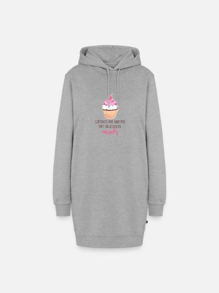 Cupcake - Hoodie-Kleid - Grau meliert