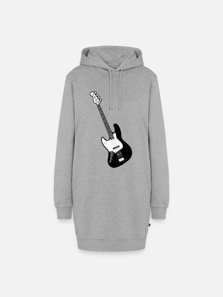 E Gitarre - Hoodie-Kleid - Grau meliert