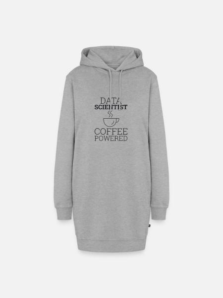 "Data Science" | Data Scientist - Hoodie-Kleid - Grau meliert