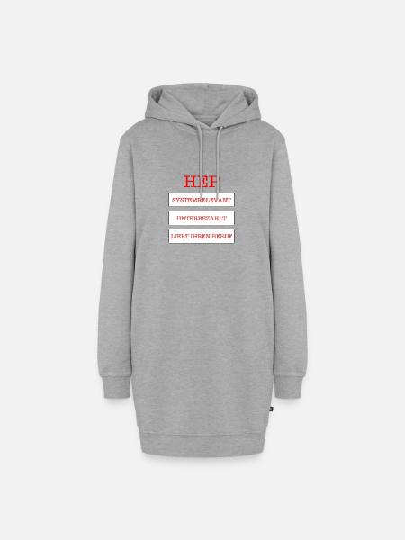 Heilerziehungspfleger Systemrelevant - Hoodie-Kleid - Grau meliert
