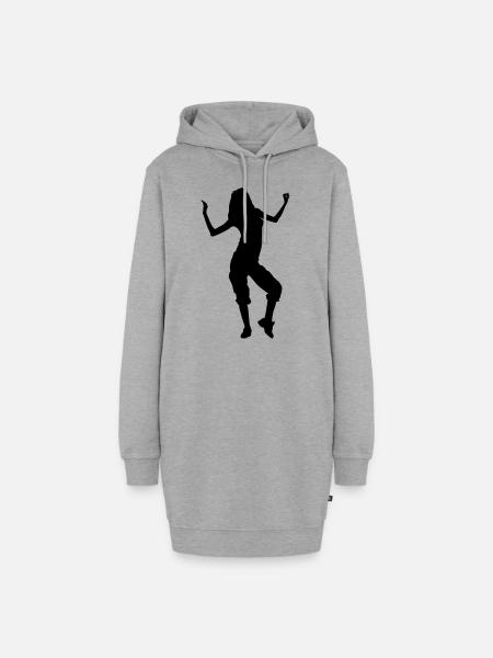 dancing - Hoodie-Kleid - Grau meliert