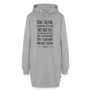 Don´t blink - Doctor Who - Hoodie-Kleid - Grau meliert - Vorne - AI Model Female 172 light (172cm)
