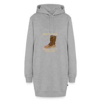 Pferdesprüche Pferde Haar Geschenk - Hoodie-Kleid - Grau meliert - Vorne - AI Model Female 172 light (172cm)