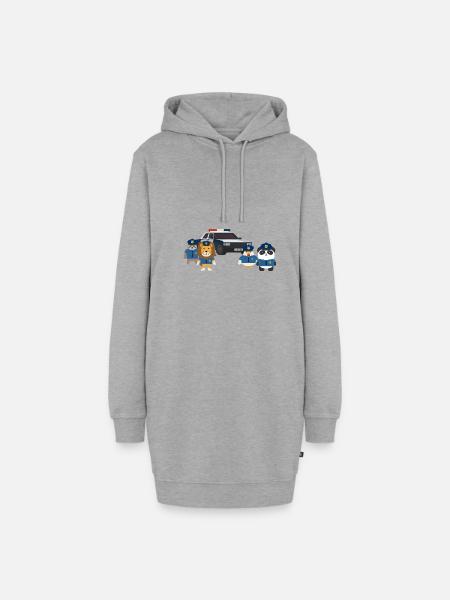 Polizei - Hoodie-Kleid - Grau meliert
