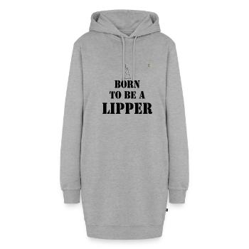 Born to be a Lipper Kreis Lippe Hermannsdenkmal - Hoodie-Kleid - Grau meliert - Vorne - AI Model Female 172 light (172cm)