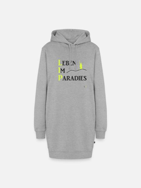 LIP Leben im Paradies, Kreis Lippe Hermannsdenkmal - Hoodie-Kleid - Grau meliert