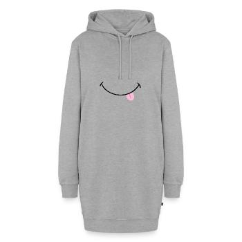 Fun - Hoodie-Kleid - Grau meliert - Vorne - AI Model Female 172 light (172cm)