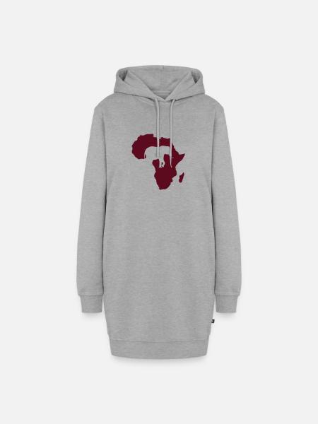 Afrika Elefant - Hoodie-Kleid - Grau meliert