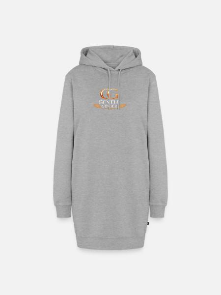 Gentle Ginger GG Logo Emblem - Hoodie-Kleid - Grau meliert