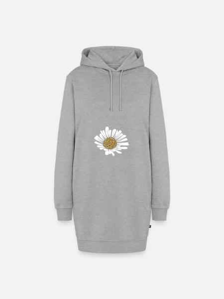 Gänseblümchen - Hoodie-Kleid - Grau meliert