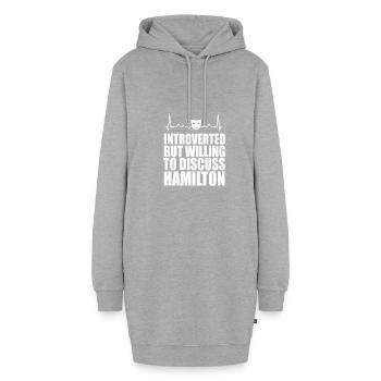 Theater Motiv für Theaterschauspieler - Hoodie-Kleid - Grau meliert - Vorne - AI Model Female 172 light (172cm)