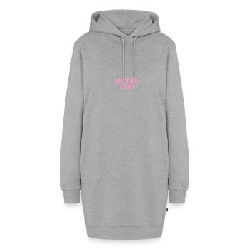 yes today satan gothic grunge - Hoodie-Kleid - Grau meliert - Vorne - AI Model Female 172 light (172cm)