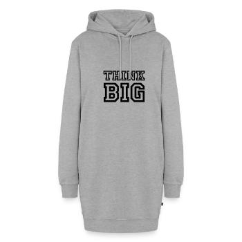 Think Big - Hoodie-Kleid - Grau meliert - Vorne - AI Model Female 172 light (172cm)