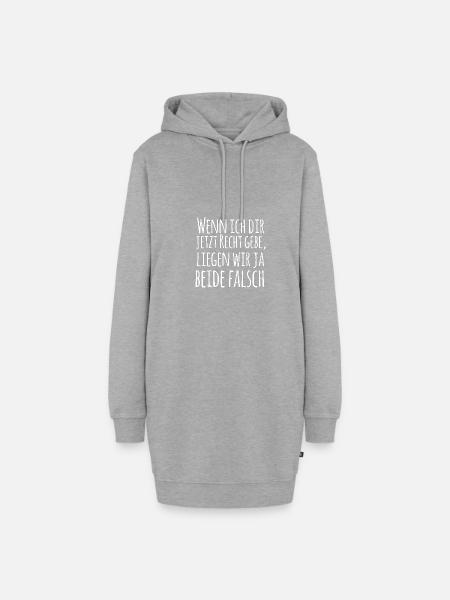 Böses Zitat - Hoodie-Kleid - Grau meliert