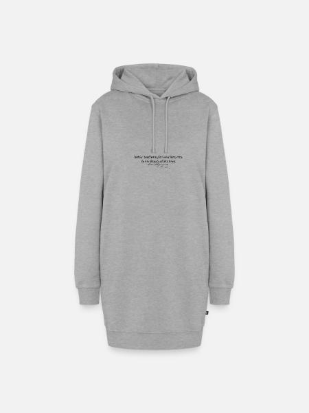 Deutsches Zitat | Arthur Schopenhauer | Verstand | - Hoodie-Kleid - Grau meliert