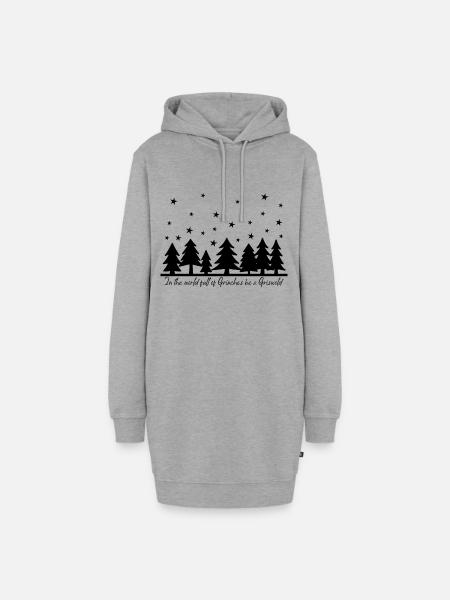 Sei ein Griswold - Hoodie-Kleid - Grau meliert