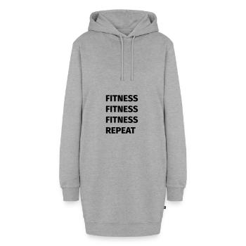 FITNESS - Hoodie-Kleid - Grau meliert - Vorne - AI Model Female 172 light (172cm)
