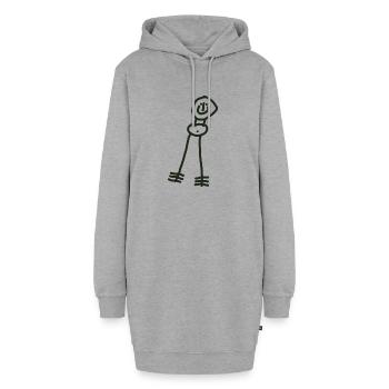 Mensch - Hoodie-Kleid - Grau meliert - Vorne - AI Model Female 172 light (172cm)