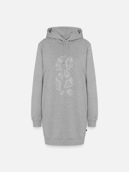 Erdbeere Erdbeeren - Hoodie-Kleid - Grau meliert