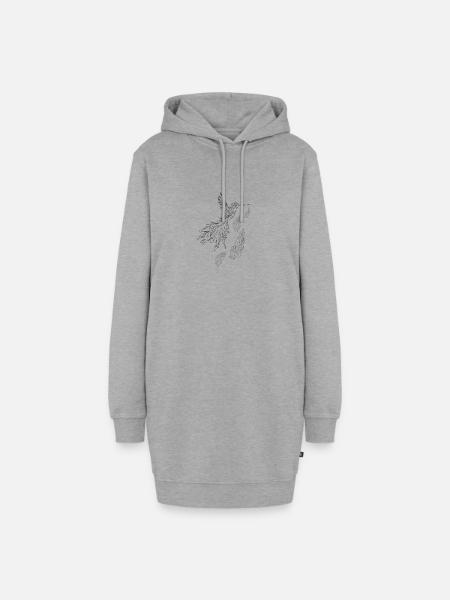 Luft - Hoodie-Kleid - Grau meliert