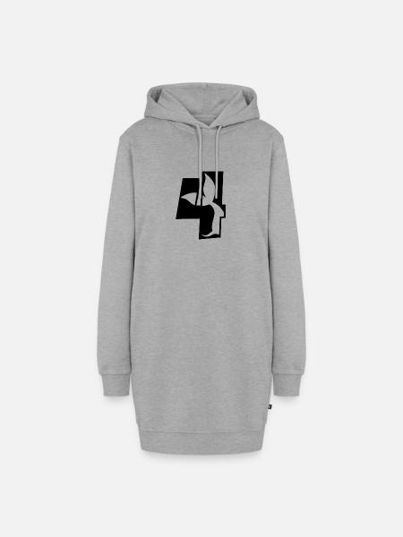 Ocean Time - Hoodie-Kleid - Grau meliert