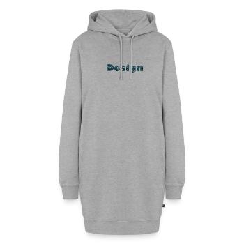 Design - Hoodie-Kleid - Grau meliert - Vorne - AI Model Female 172 light (172cm)