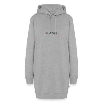 Hippie Fun - Hoodie-Kleid - Grau meliert - Vorne - AI Model Female 172 light (172cm)