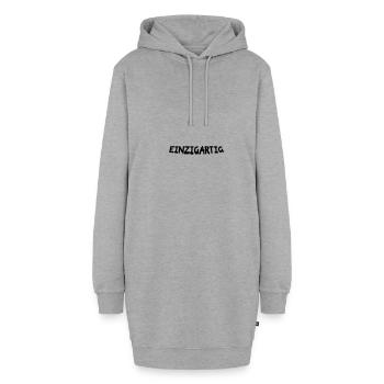 einzigartig - Hoodie-Kleid - Grau meliert - Vorne - AI Model Female 172 light (172cm)