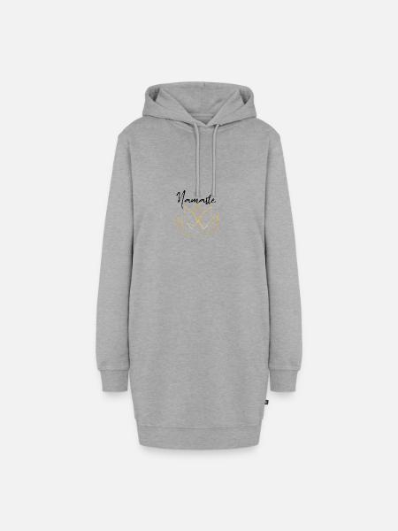 Namaste - Hoodie-Kleid - Grau meliert