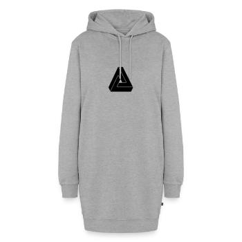 Geek - Hoodie-Kleid - Grau meliert - Vorne - AI Model Female 172 light (172cm)