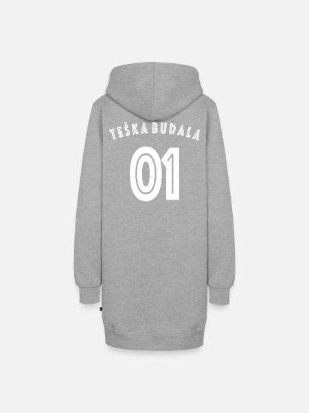 Teška Budala - Hoodie-Kleid - Grau meliert