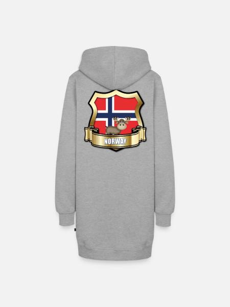 Norwegen - Hoodie-Kleid - Grau meliert