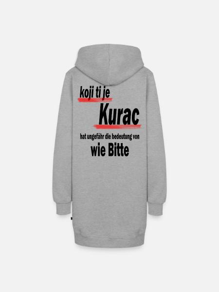 koji kurac - Hoodie-Kleid - Grau meliert